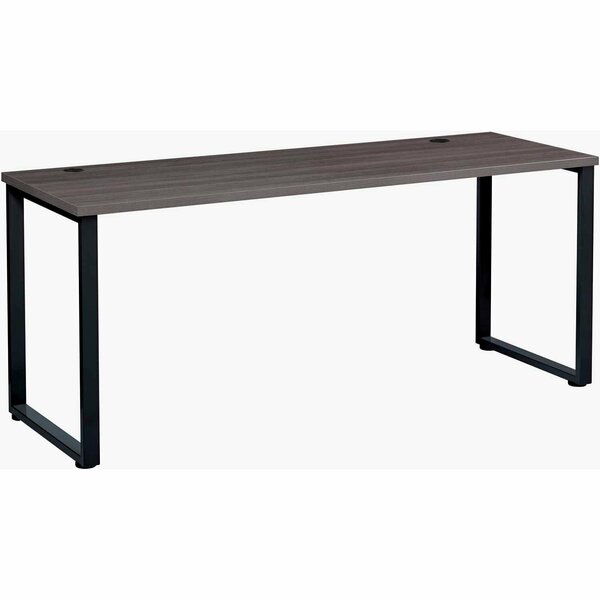 Interion By Global Industrial Interion Open Plan Office Desk, 72inW x 30inD x 29inH, Charcoal Top with Black Legs 695601